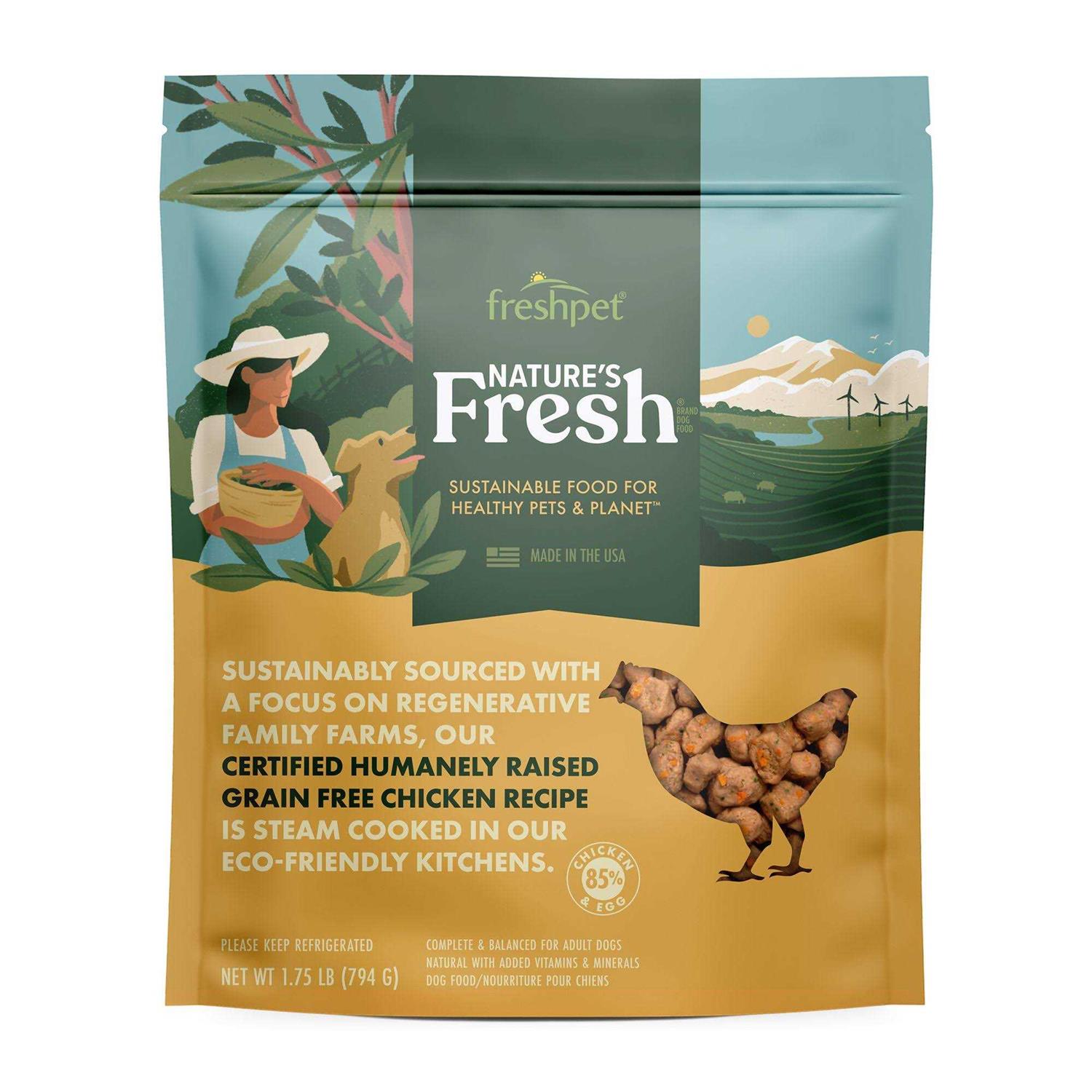 Freshpet Nature’s Fresh Adult Grain Free Chicken Recipe Dog Food - Healthber