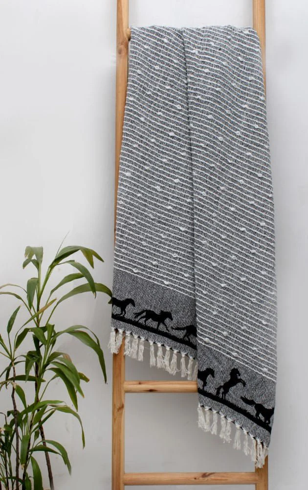 Horses Cotton Throw - Healthber