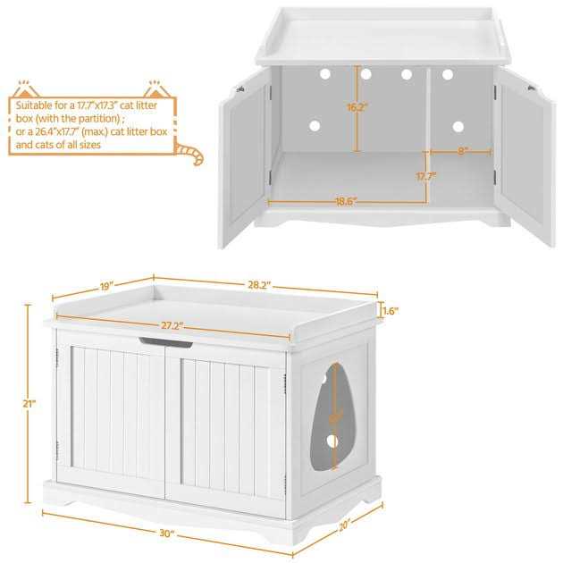 Yaheetech Litter Box Furniture Cat House - Healthber