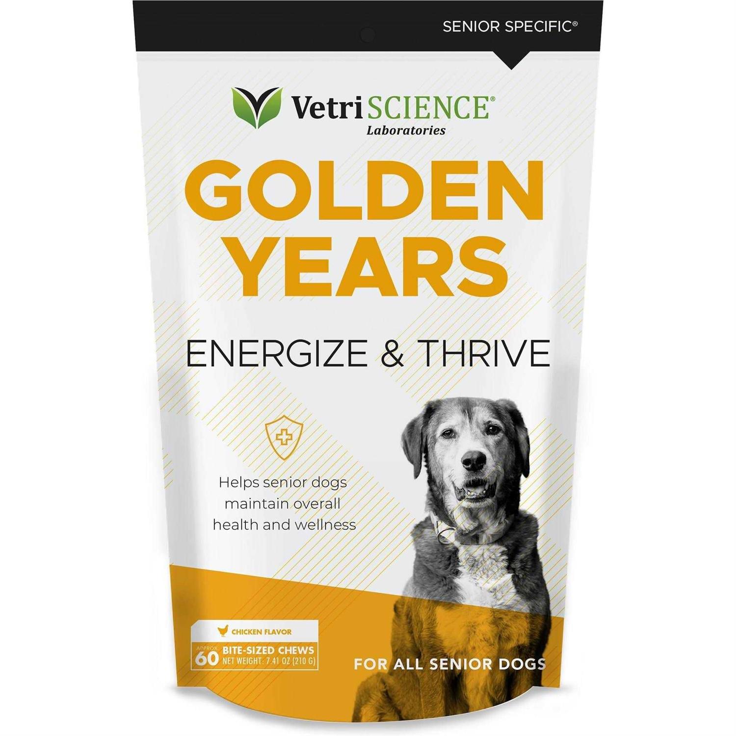 VetriScience Golden Years Energize and Thrive Multivitamin for Senior Dogs - Healthber