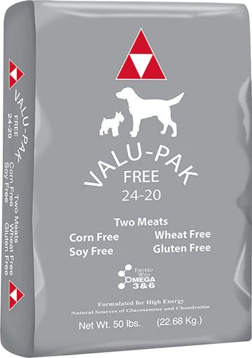 Valu-Pak Free 24-20 Dry Dog Food (Silver Bag), 50 lb - Healthber