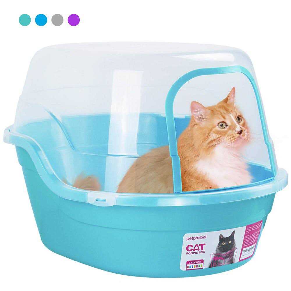 Petphabet Jumbo Hooded Cat Litter Box - Healthber