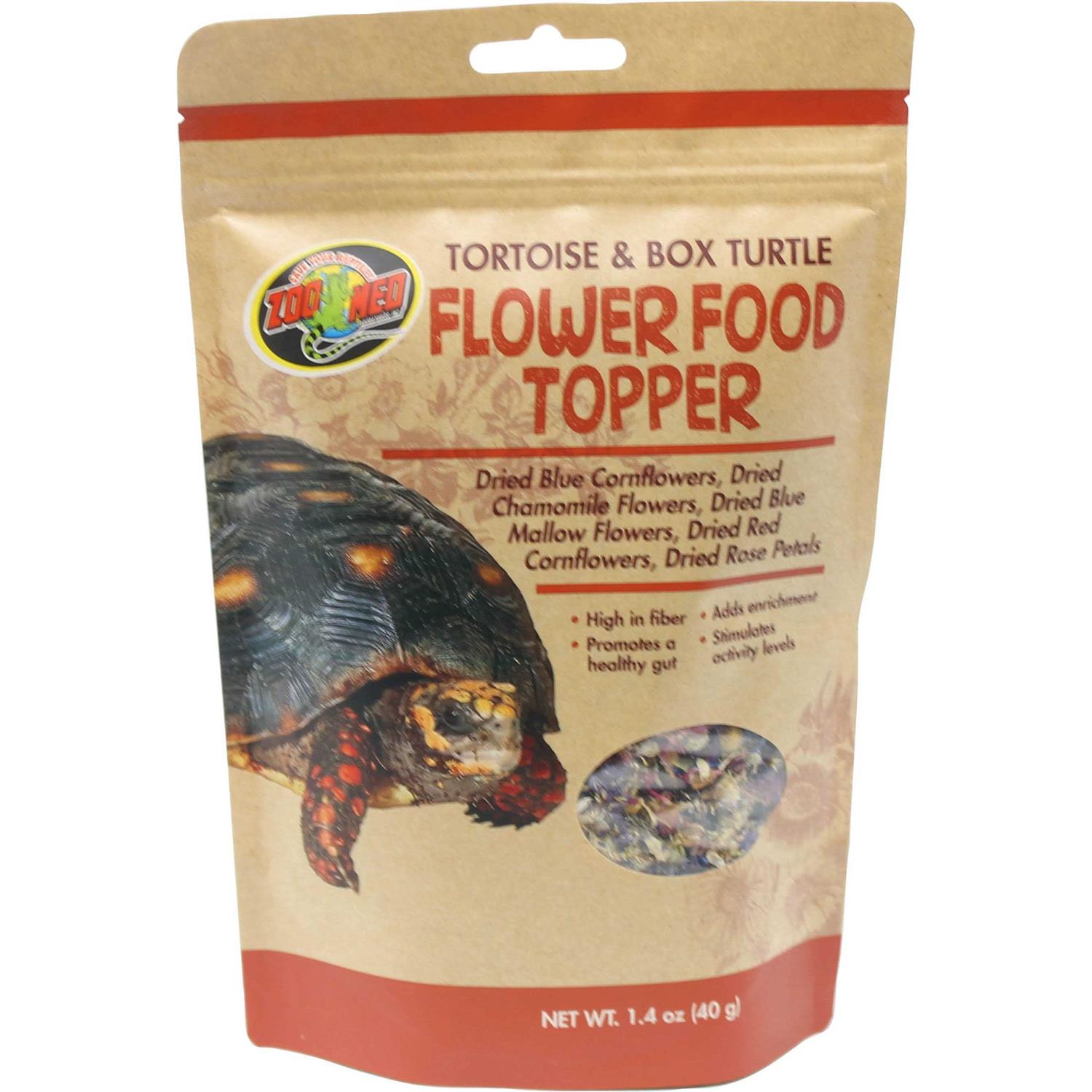Zoo Med Tortoise & Box Turtle Flower Food Topper - Healthber