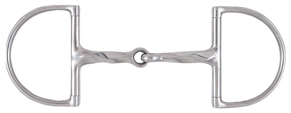 Korsteel Slow Twist Hunter Dee Ring Snaffle Bit - Healthber