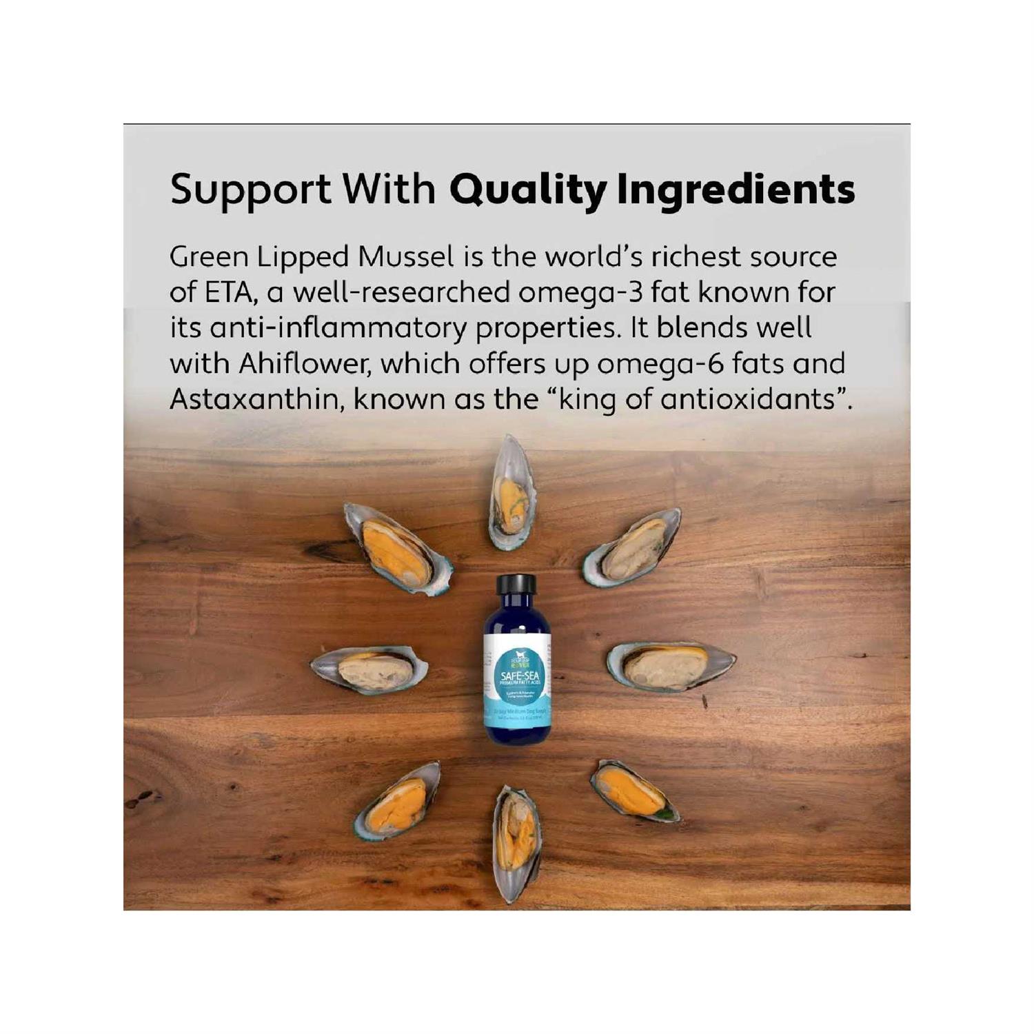 Four Leaf Rover Safe-Sea Green Lipped Mussel Oil for Dogs - Healthber