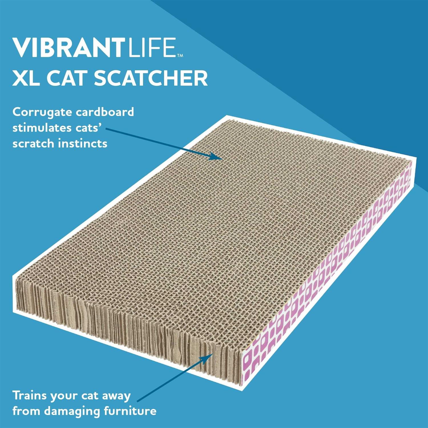 Vibrant Life XL Cat Corrugate Scratcher Pad - Healthber