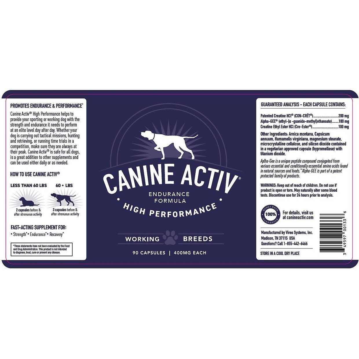 Vireo Canine Activ High Performance - Healthber