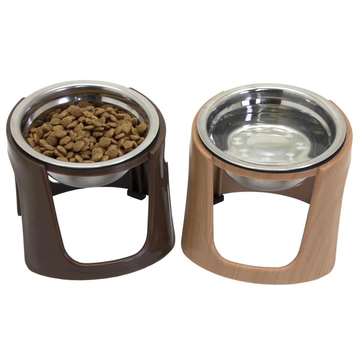 Sport Pet SportPet Food Bowls_Raised Stainless Steel Bowl_Gravity Feeder and Waterer - Healthber