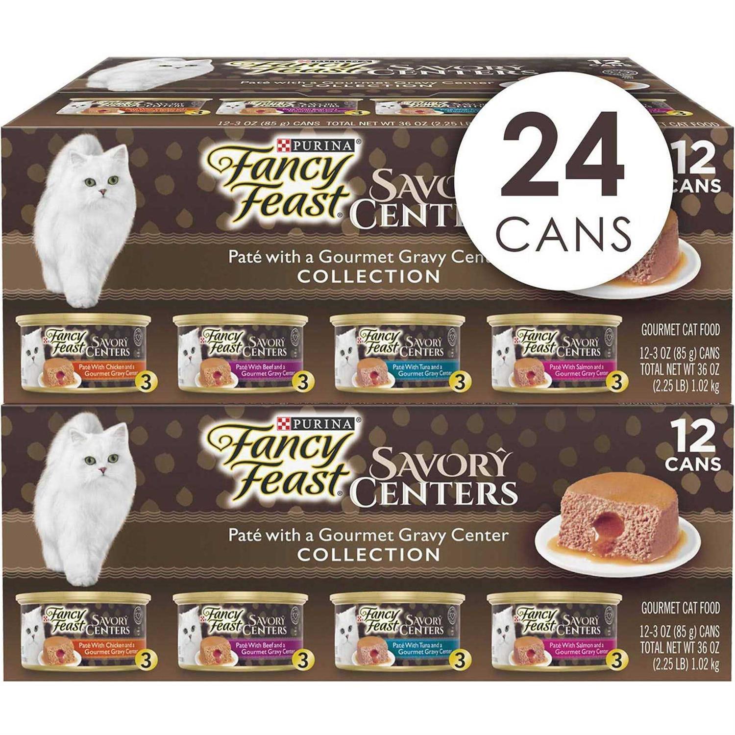Fancy Feast Savory Centers Wet Cat Food Paté Variety Pack - Healthber