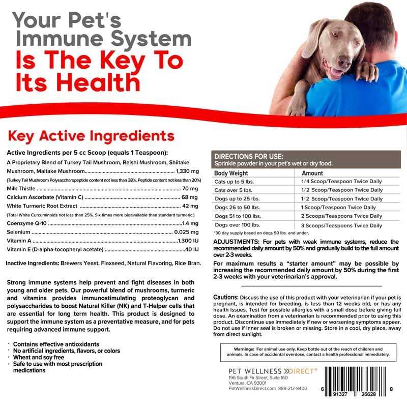 VetSmart Formulas Turkey Tail Mushroom for Dogs Immune Support with Reishi, Shiitake, Maitake Mushroom and Patented - Healthber