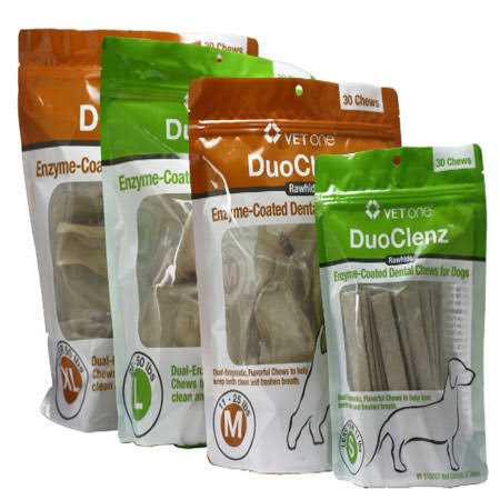 VetOne DuoClenz EnzymeCoated Dental Chews Small - Healthber