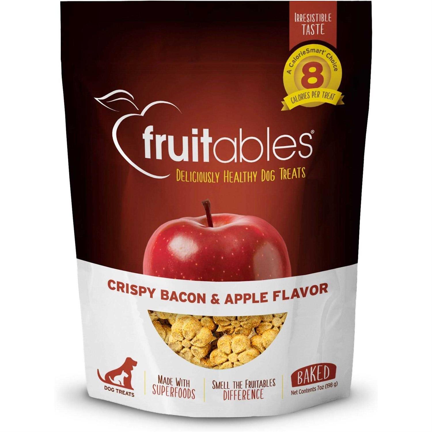Fruitables Crispy Bacon Apple Dog Treats - Healthber