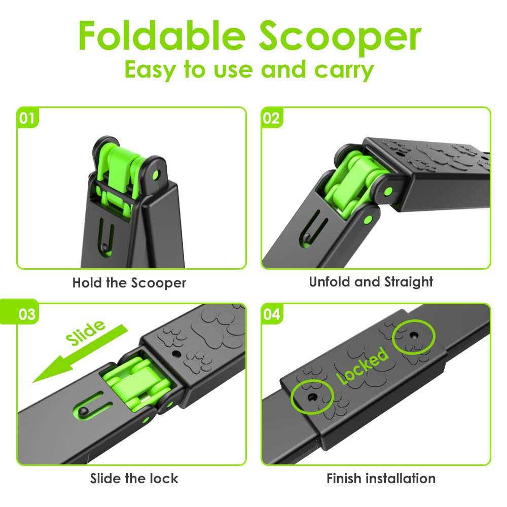 TIMINGILA 33 Long Handle Portable Pet Pooper Scooper for Large and Small Dogs,High Strength Material and Durable Spring,Great for Lawns - Healthber