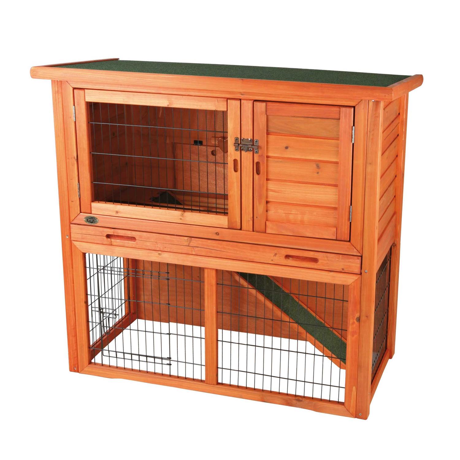 Trixie Rabbit Hutch with Sloped Roof - Healthber