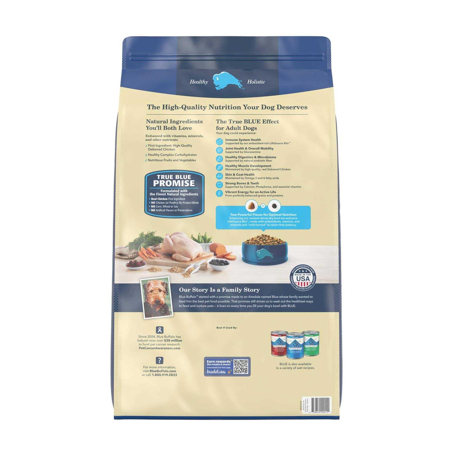 Blue Buffalo Life Protection Dry Adult Dog Food Chicken and Brown Rice - Healthber