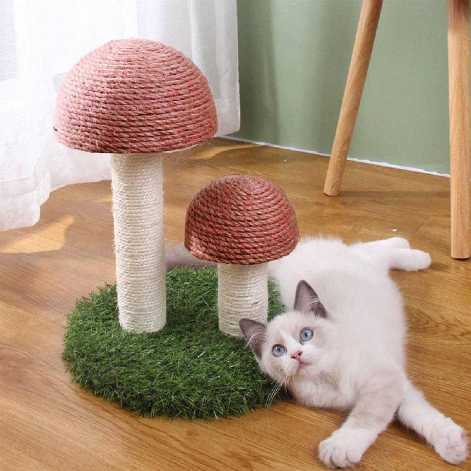 Lovely Caves Gardern Mushroom Cat Scratcher - Healthber