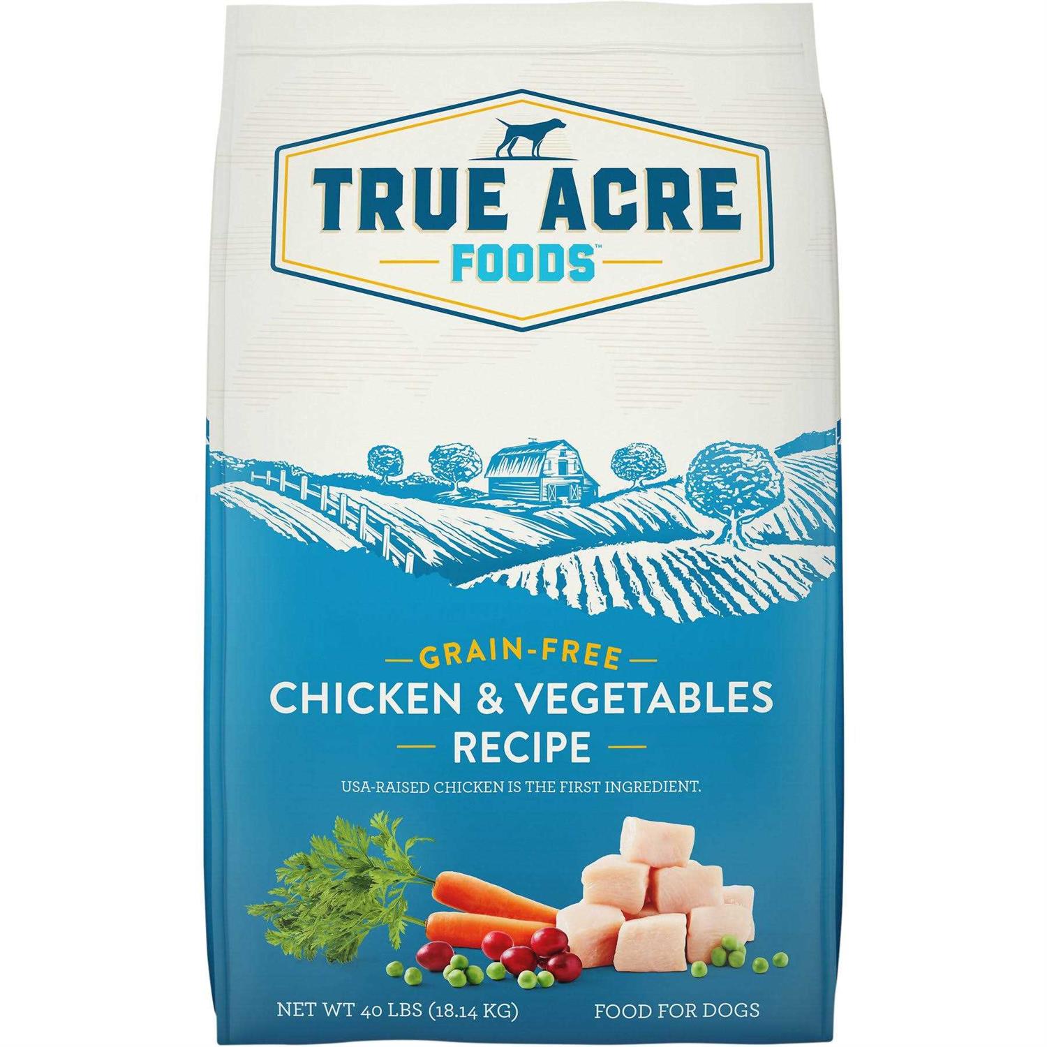 True Acre Foods Grain-Free Chicken & Vegetable Dry Dog Food - Healthber