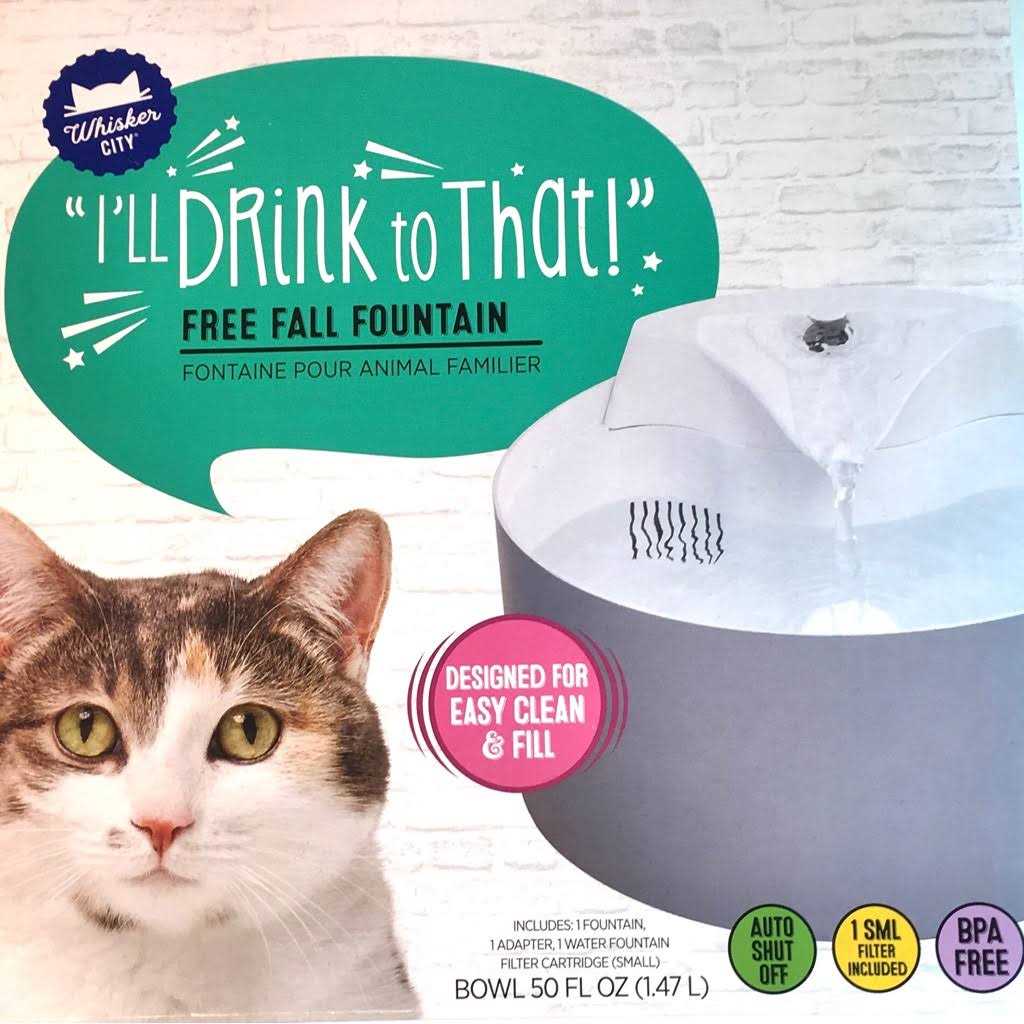 Whisker City Free Fall Cat Fountain - Healthber