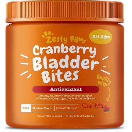 Zesty Paws Cranberry Bladder Bites for Dogs - Healthber