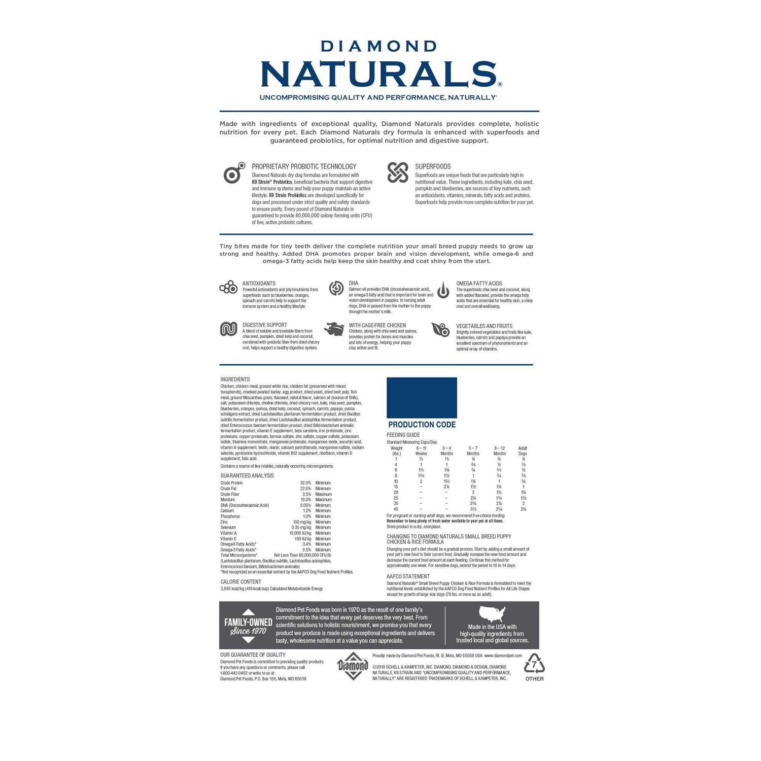 Diamond Naturals Small Breed Puppy Dry Food - Healthber
