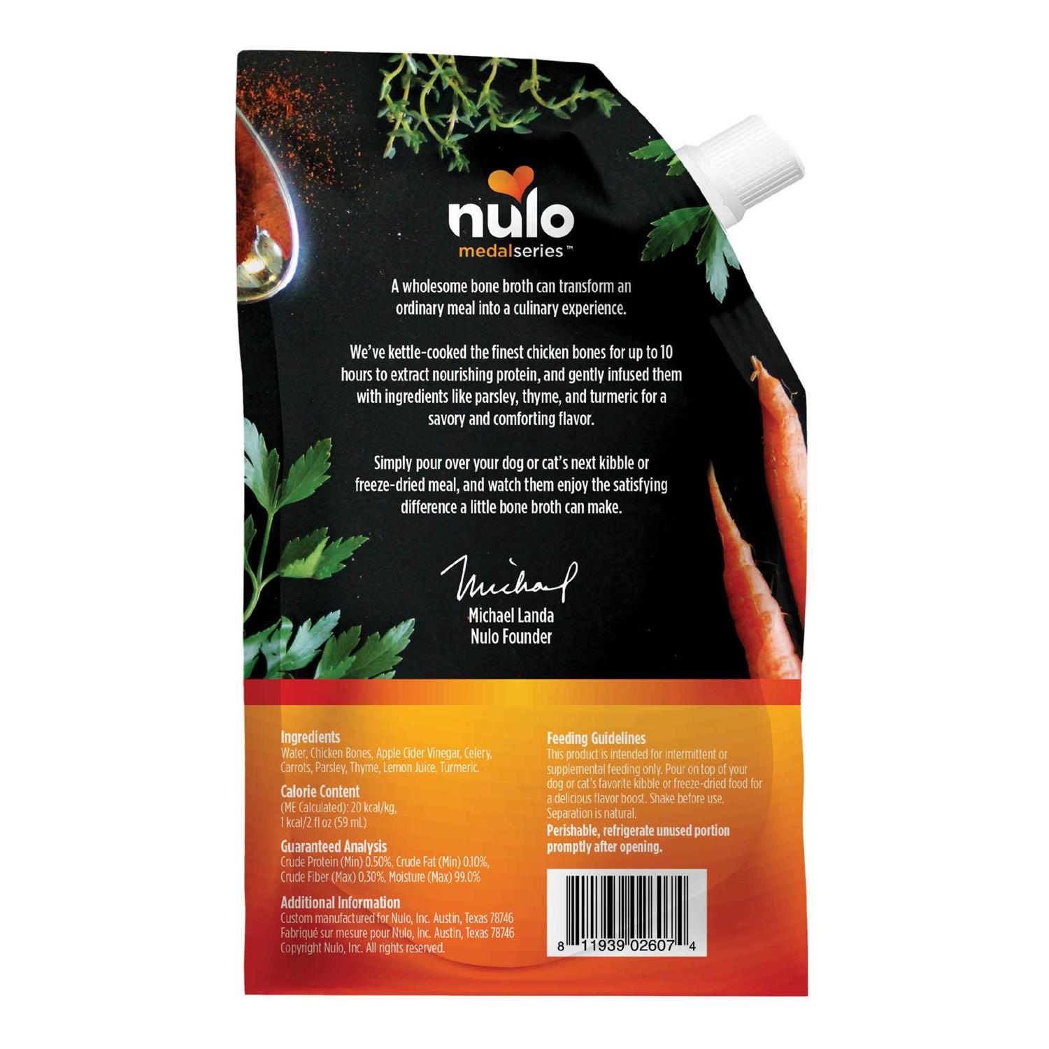 Nulo MedalSeries All Life Stage Bone Broth Wet Dog & Cat Food Topper - Healthber