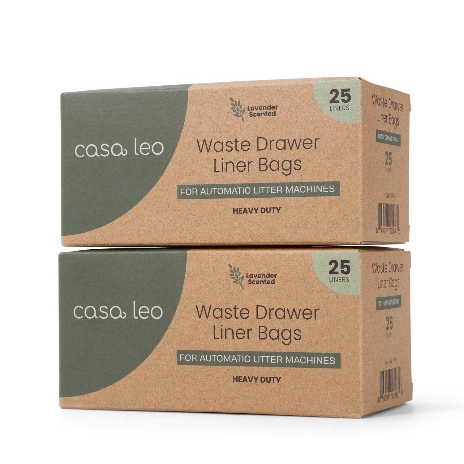Casa Leo Leo’s Loo Drawstring Waste Drawer Liners for Automatic Self-Cleaning Litter Boxes - Healthber