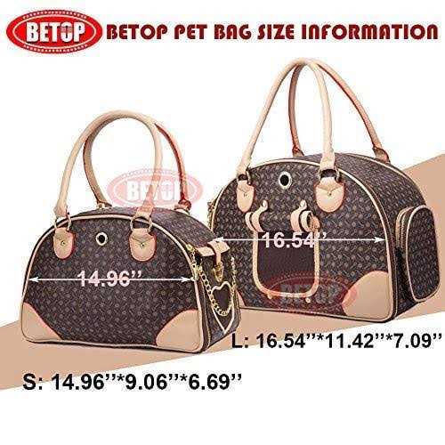 petpetssmart Fashion Dog Carrier Pu Leather Dog Handbag Dog Purse Cat Tote Bag Pet Cat Dog Hiking Bag - Healthber