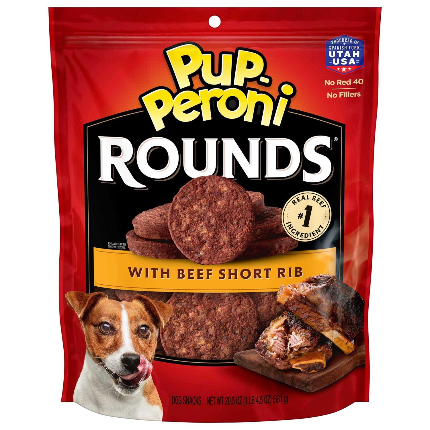Pup-Peroni Rounds Dog Treats with Beef - Healthber