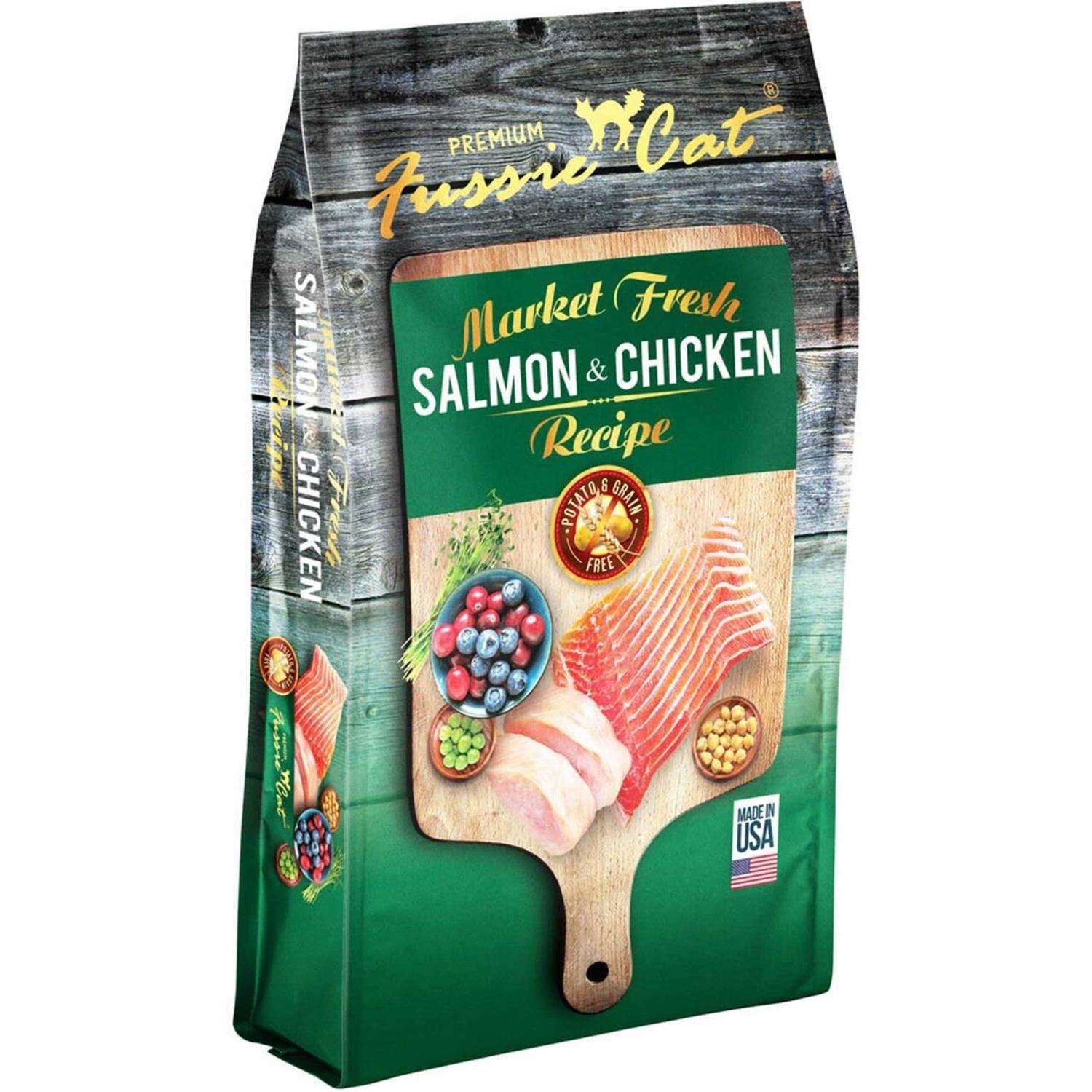 Fussie Cat Market Fresh Salmon Chicken Dry Cat Food - Healthber
