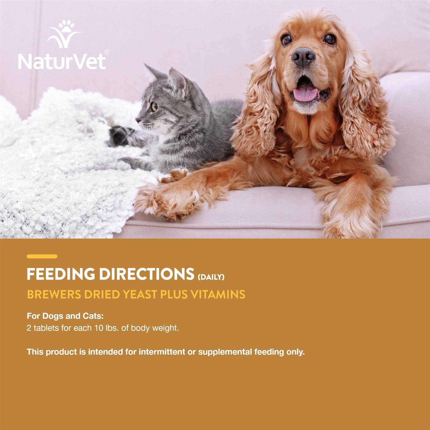 NaturVet Brewer’s Yeast with Garlic 1000 Tablets - Healthber