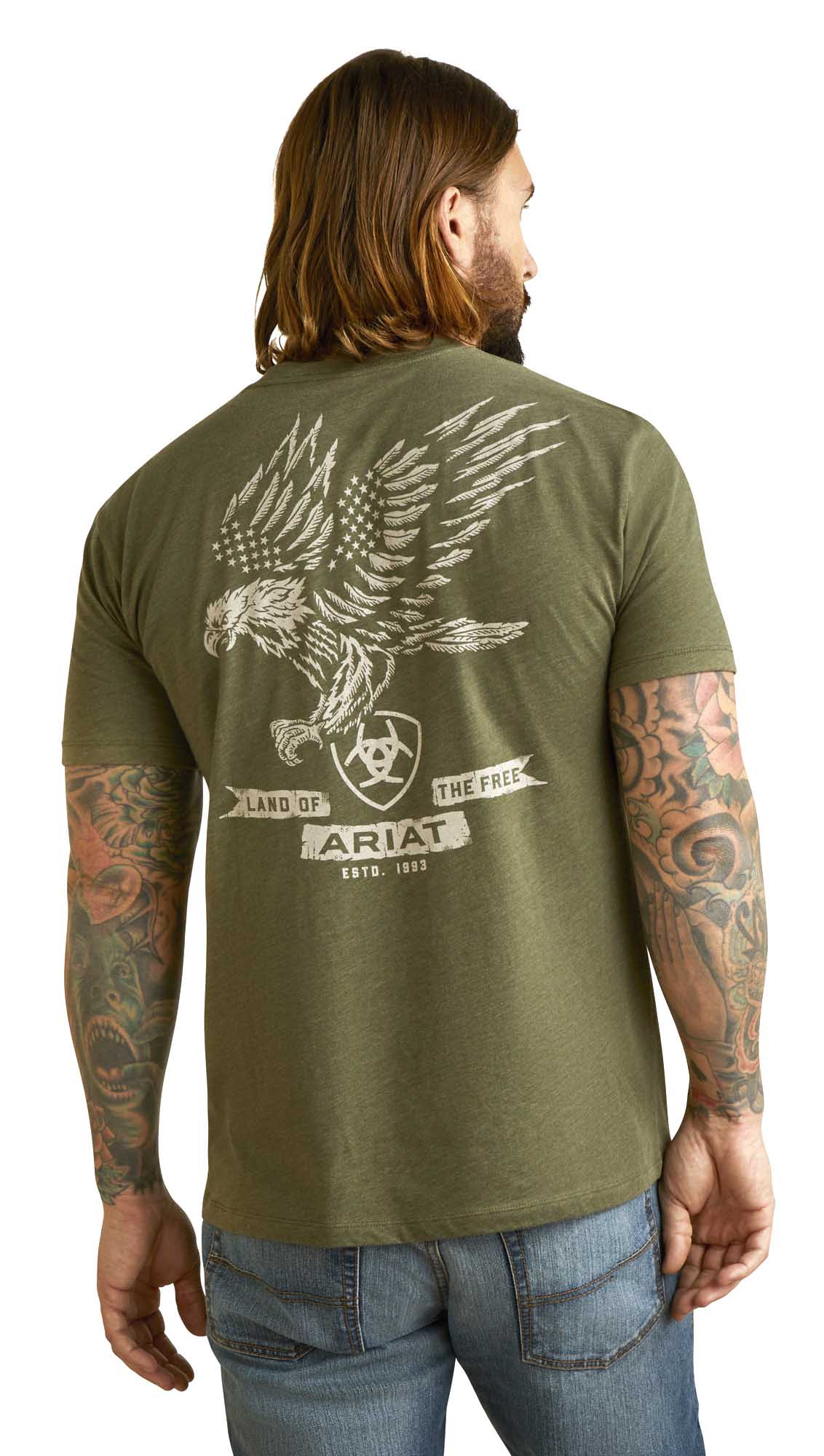 Ariat Men's Fighting Eagles Short Sleeve T-Shirt - Healthber