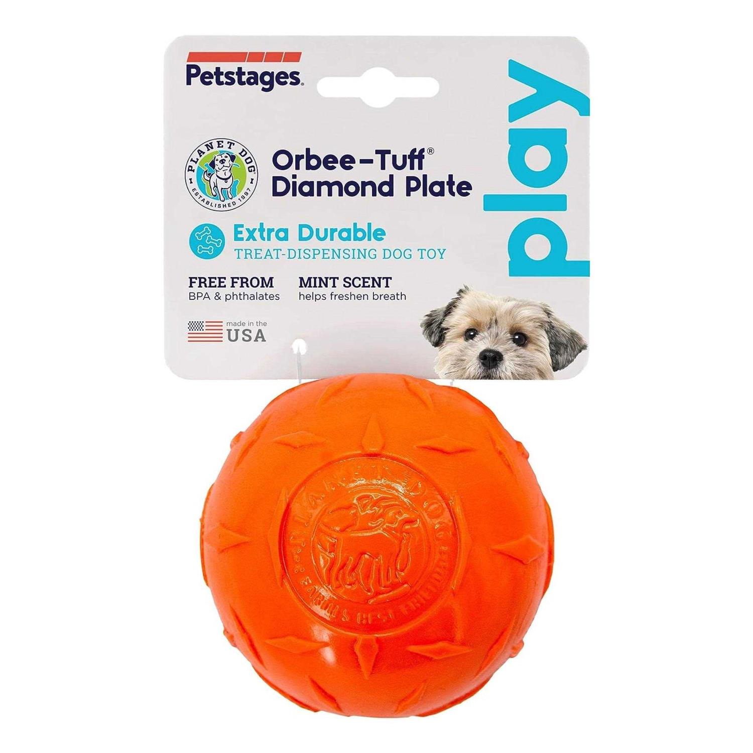 Planet Dog Orbee Tuff Diamond Plate Ball - Healthber