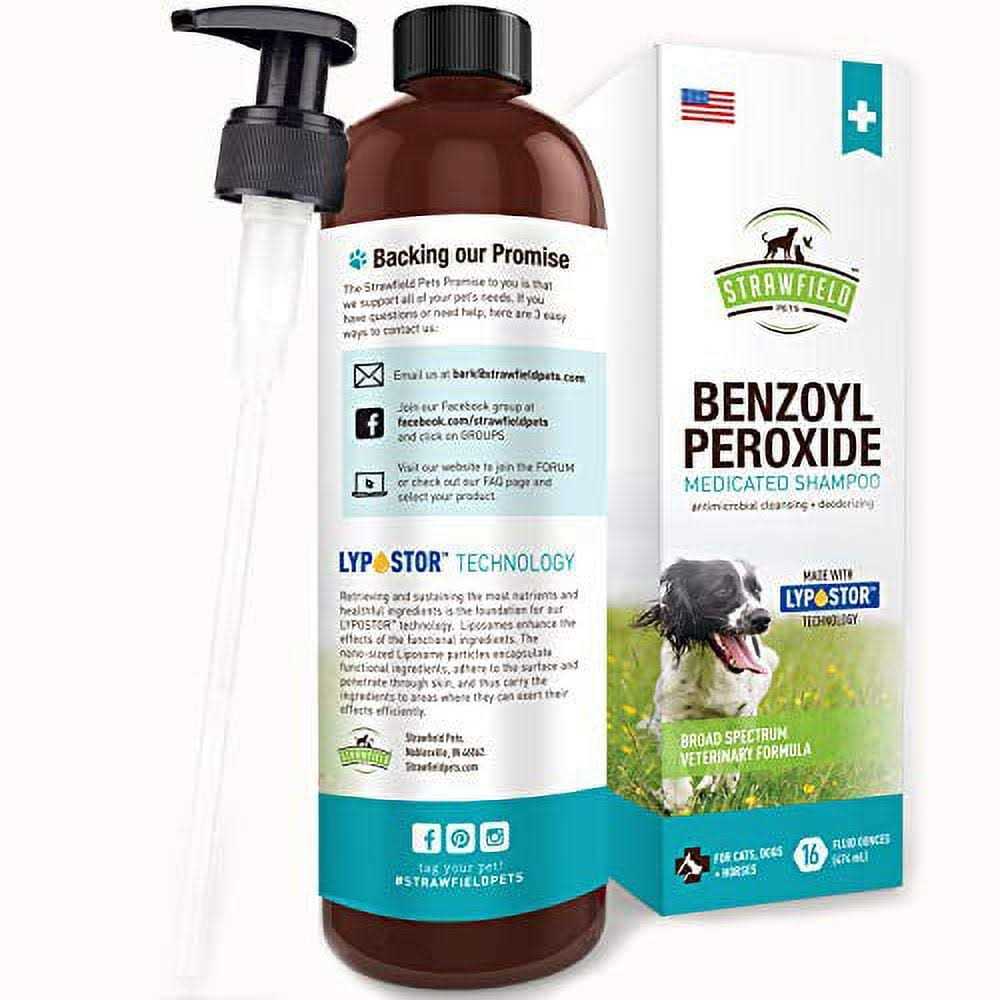 Strawfield Pets Benzoyl Peroxide Shampoo for Dogs & Cats - Healthber