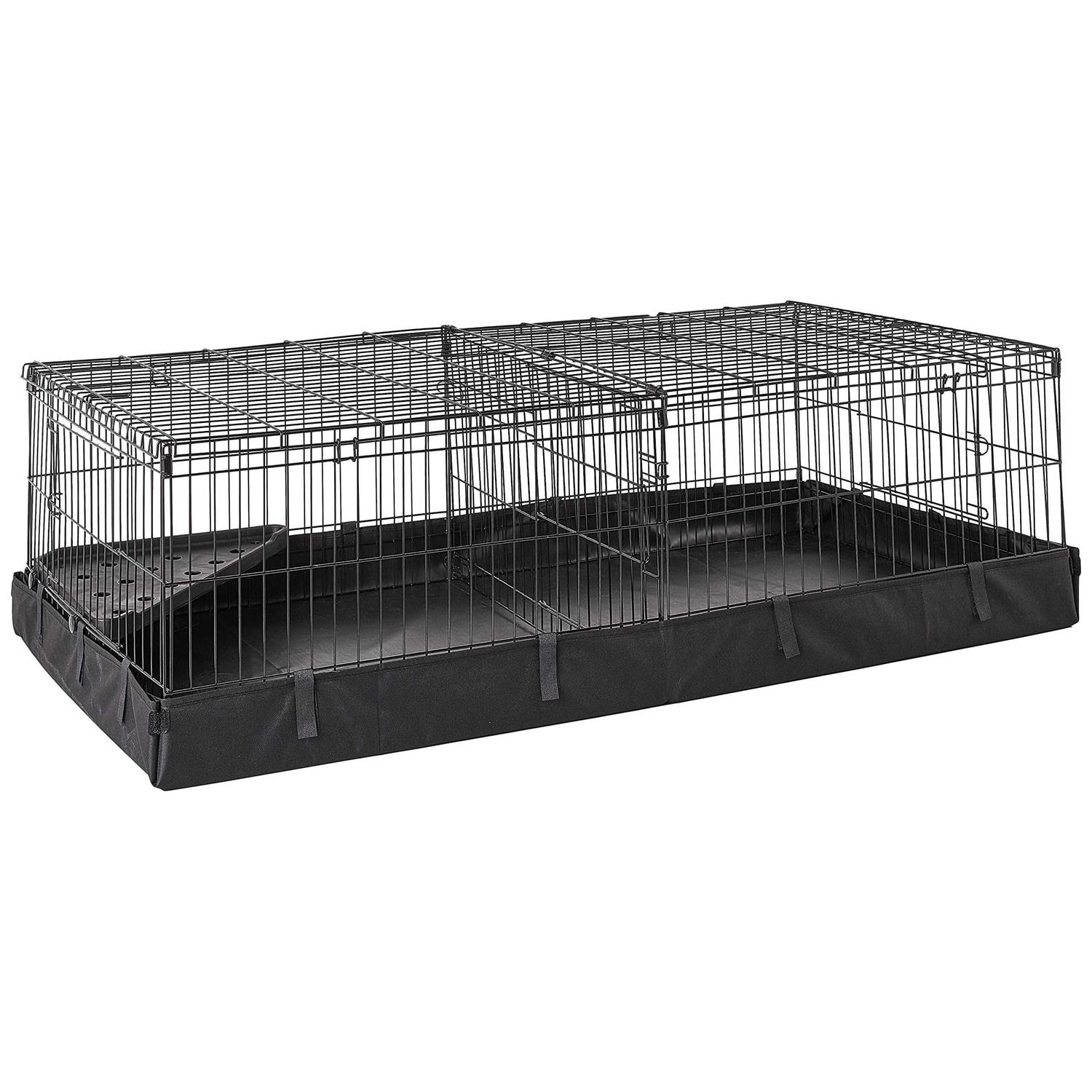 AmazonBasics Canvas Bottom Pet Cage with Divider Set - Healthber
