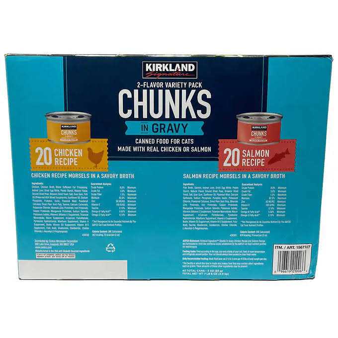 Kirkland Signature Chunks in Gravy Canned Cat Food Variety Pack - Healthber