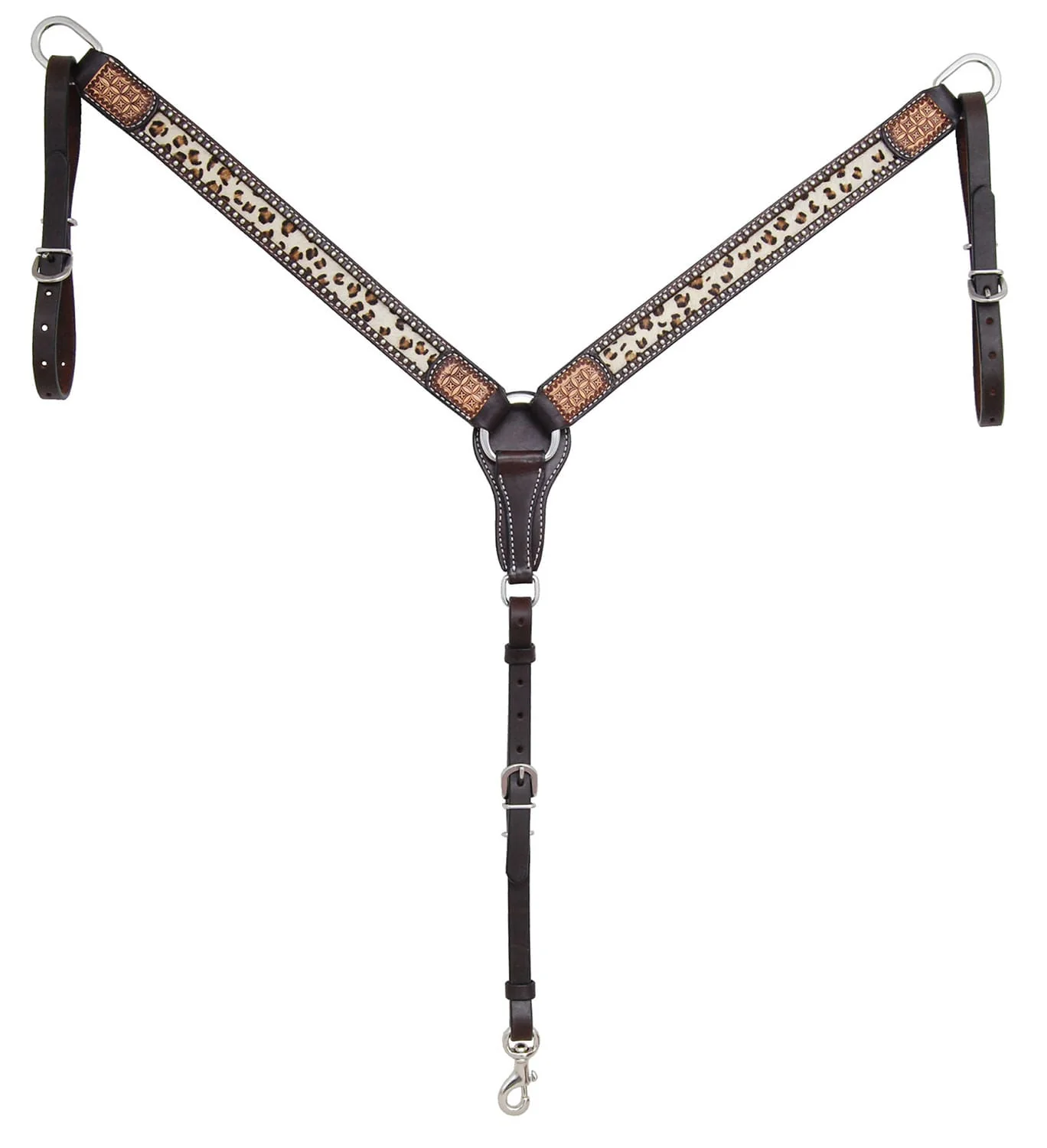 Rafter T Leopard Straight Breast Collar - Healthber