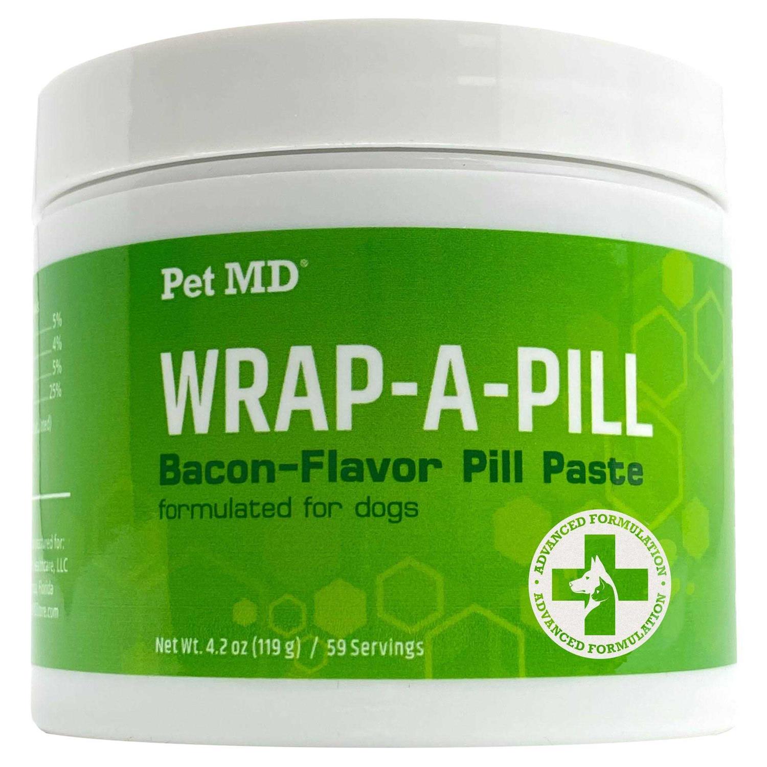 Pet MD Wrap-A-Pill Bacon Flavor Pill Paste Dog & Cat Supplement - Healthber