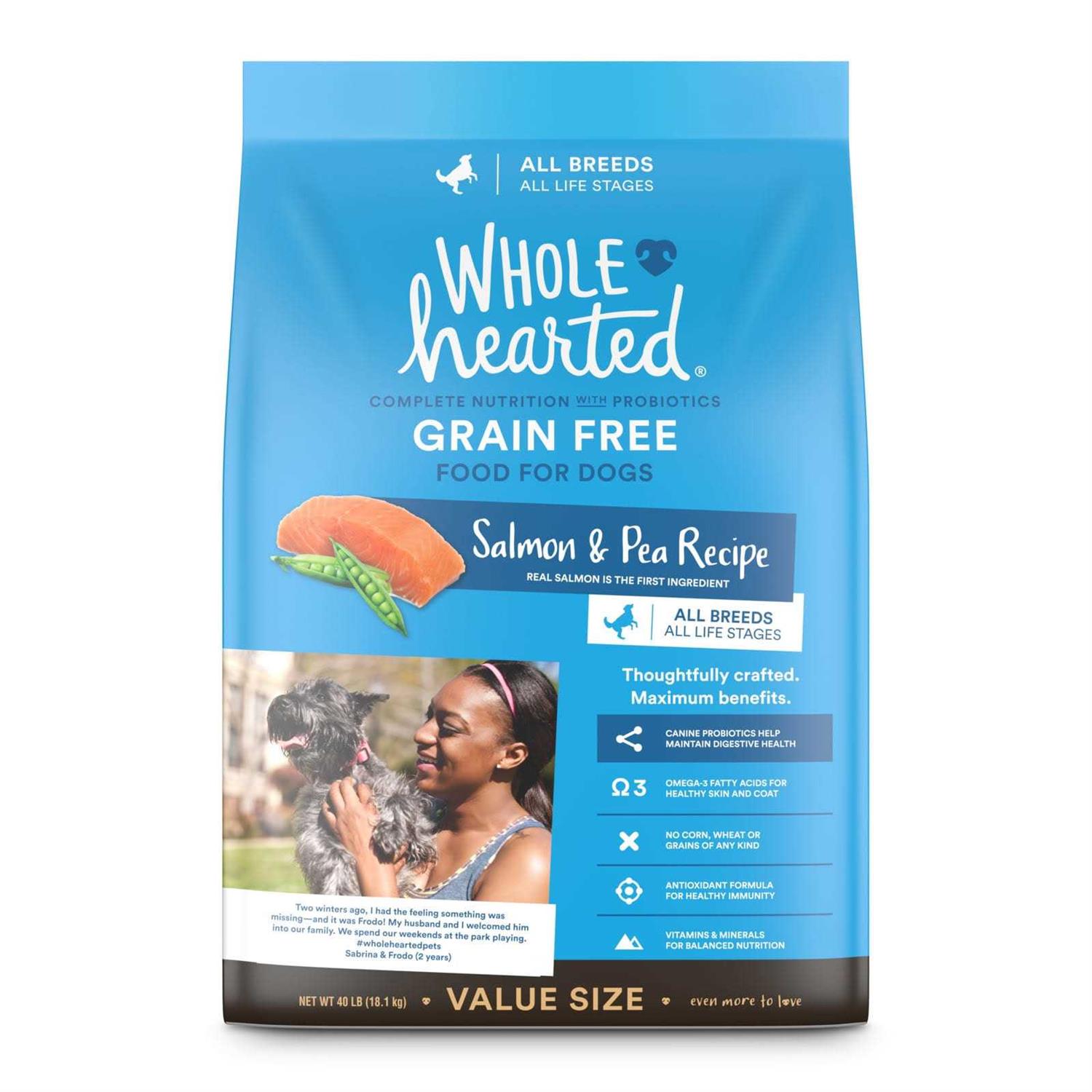 WholeHearted Grain Free All Salmon and Pea Recipe Dry Dog Food - Healthber