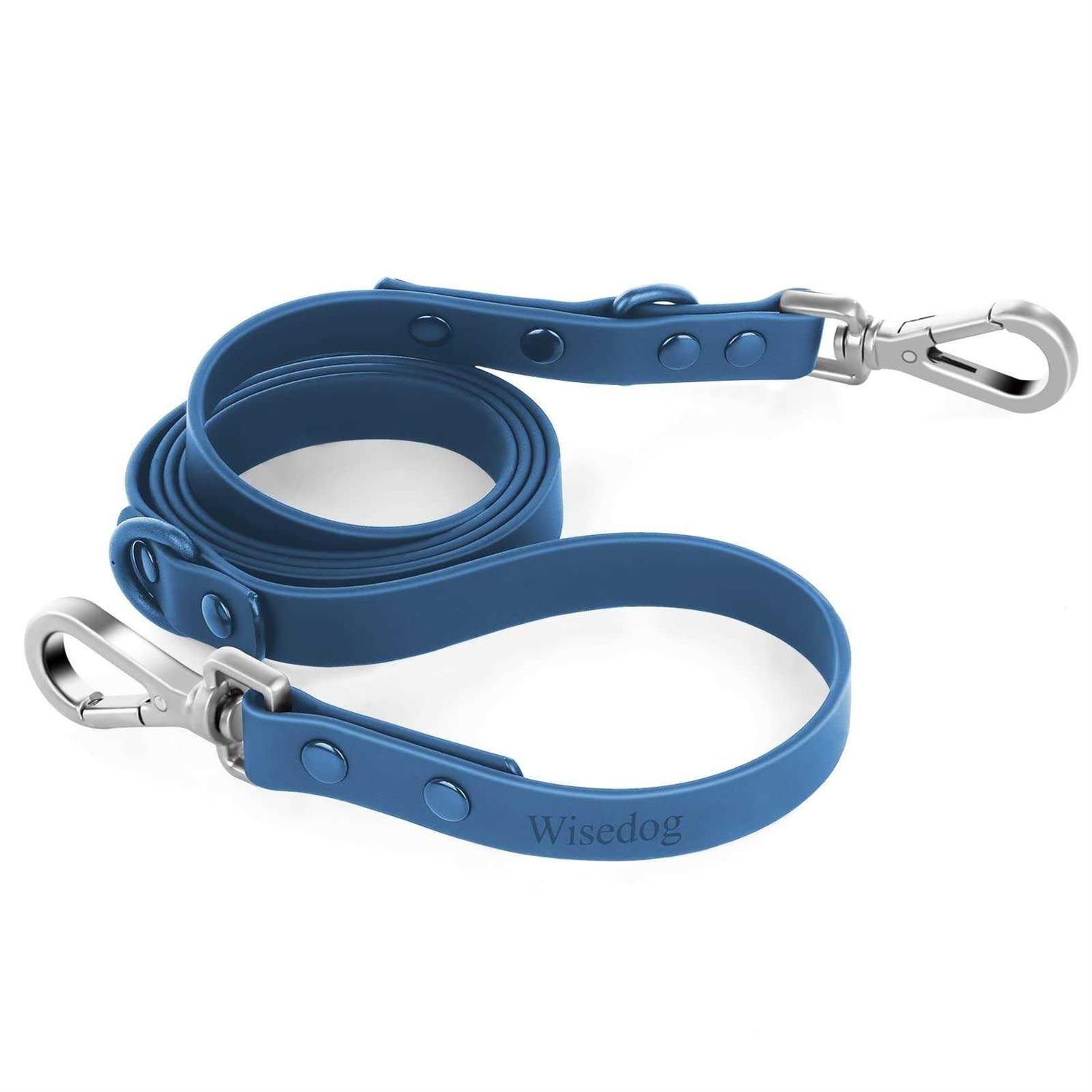 Wisedog Waterproof Dog Leash Standard Dog Leashes With 2 Hooks For Walking, Adjustable Lengths For Traffic Control Safety, Durable and Odor Proof - Healthber