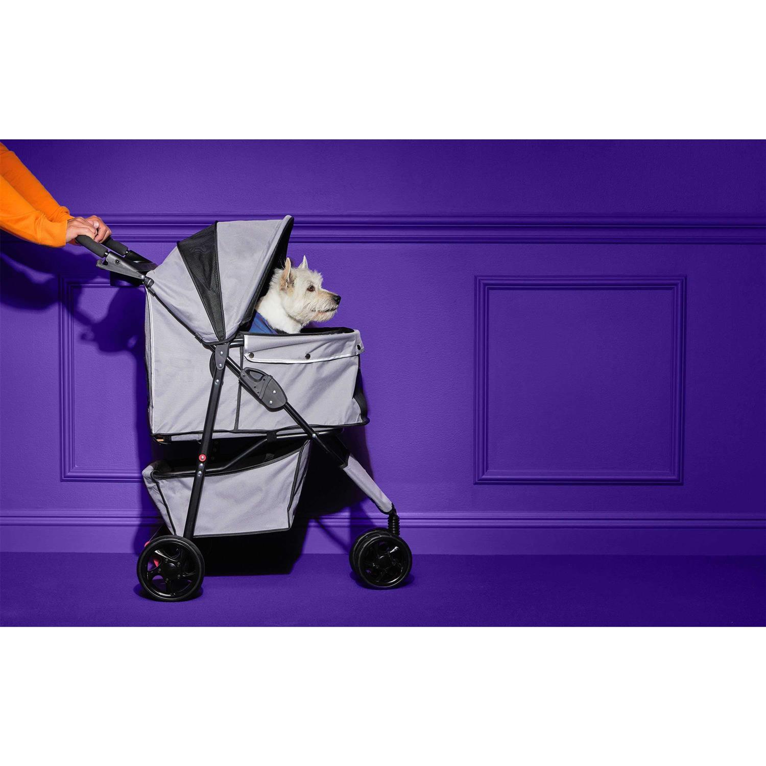EveryYay Places to Go Reflective Gray Pet Stroller - Healthber