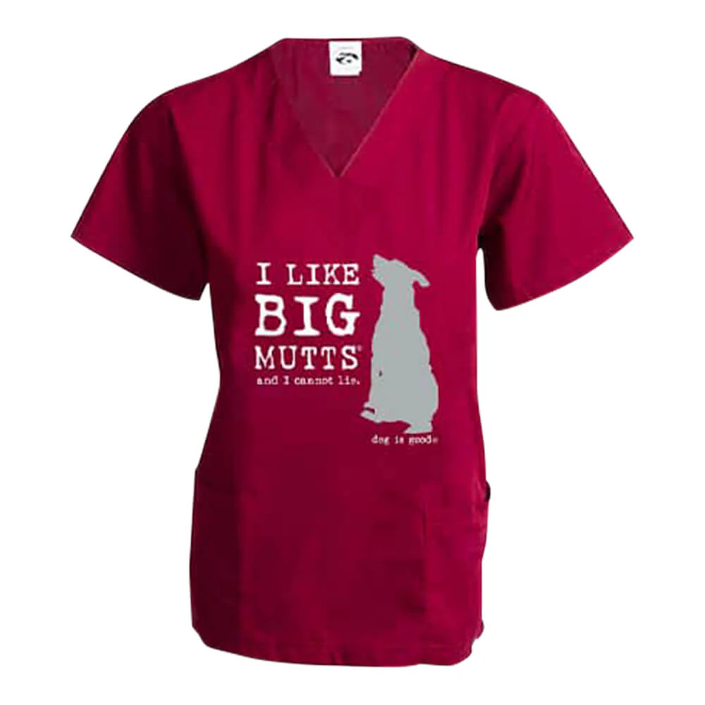 Dog is Good Scrub Top, I Like Big Mutts - Healthber