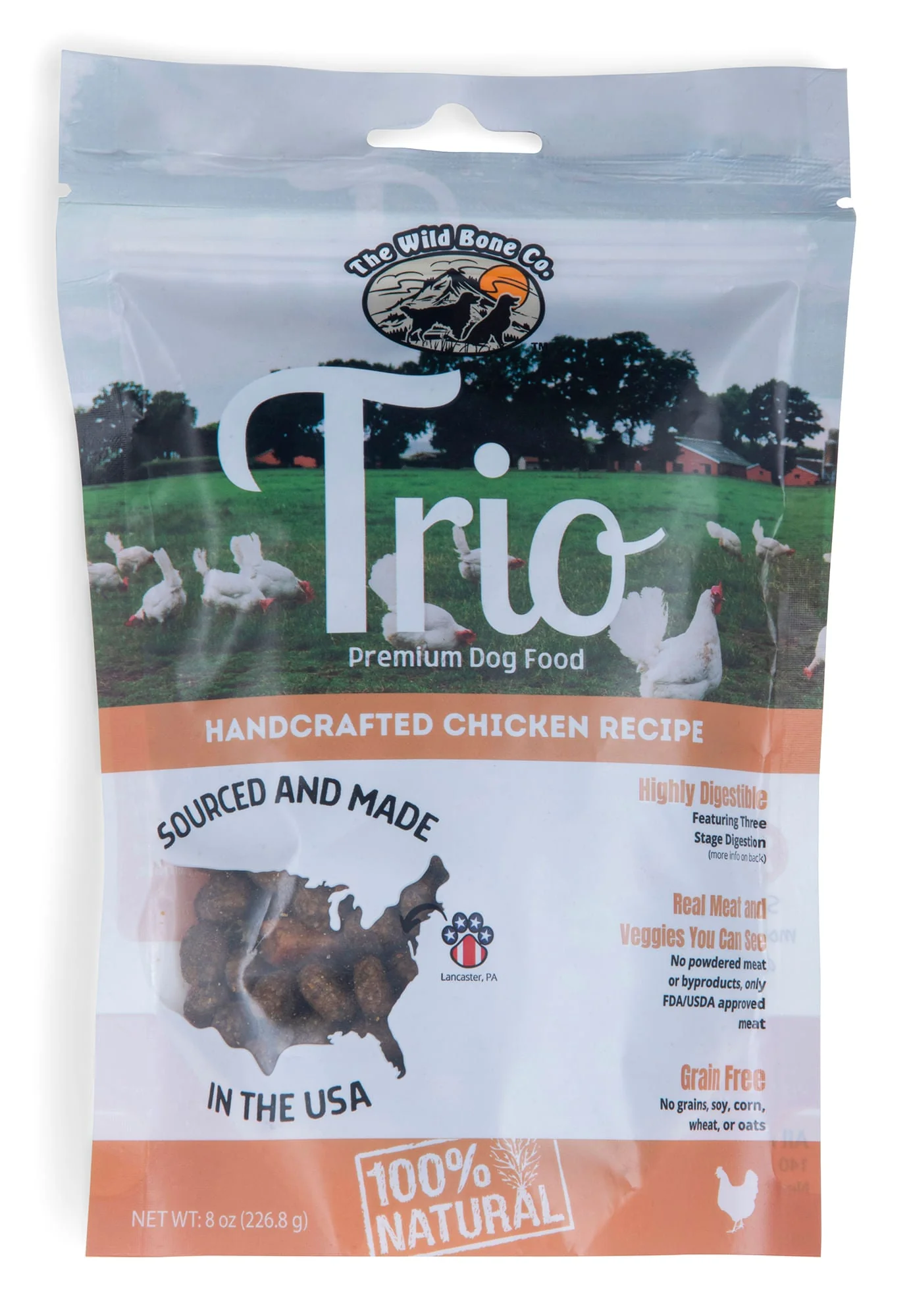 Trio Premium Dog Food, Chicken, 8 oz - Healthber