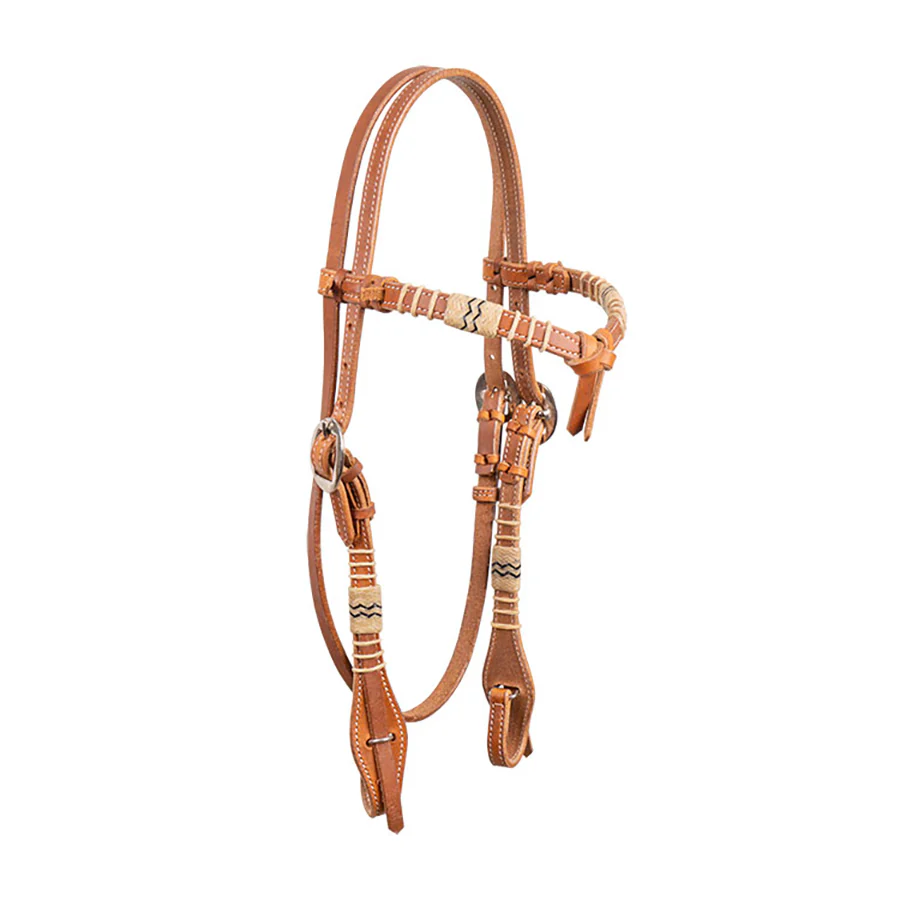 Harness and Rawhide Futurity Leather Headstall - Healthber