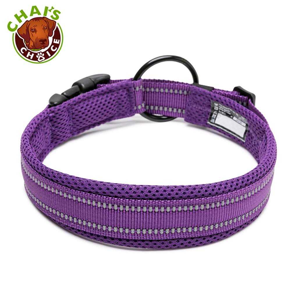 Chai’s Choice Premium Dog Collar Soft, Padded, Reflective Dog Collar for Large, Medium, and Small Size Dogs - Healthber