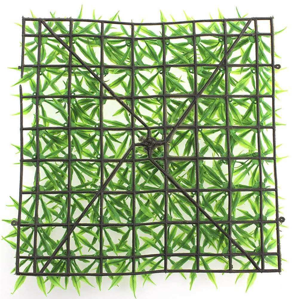 Saycker Aquarium Grass Mat,Fake Artificial Aquarium Grass Ornament Turf Aquatic Grass Lawn,Fish Tank Grass Landscape Decoration,25cm x 25cm - Healthber