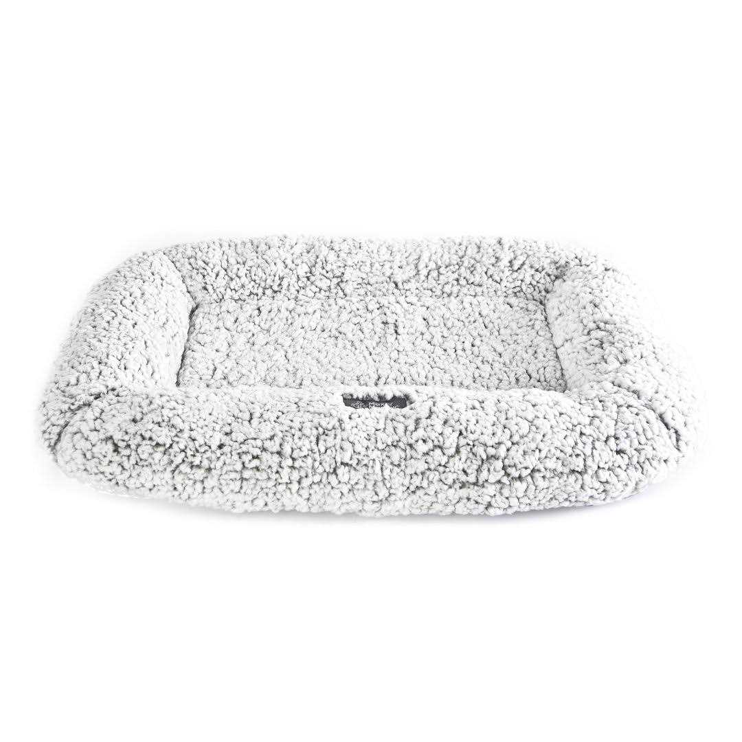 Max & Marlow Plush Sherpa Bolstered Crate Mat Dog & Cat Bed - Healthber