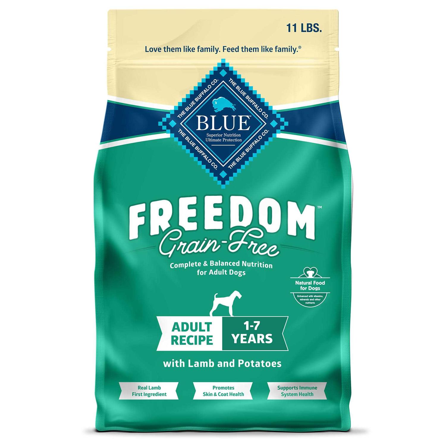 Blue Buffalo Freedom Adult Grain-Free Lamb Recipe Dry Dog Food - Healthber