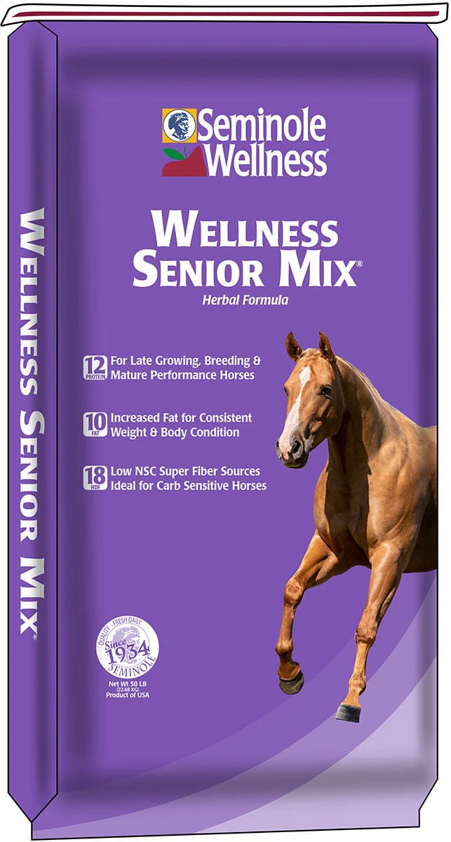 Seminole Wellness Senior Mix Horse Feed, 50 lb - Healthber