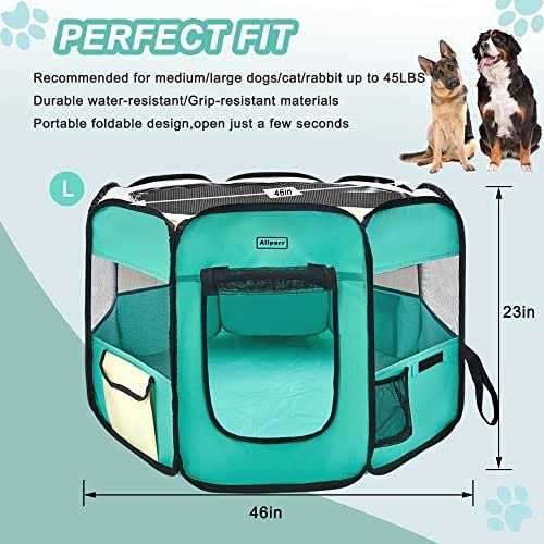 Aliparr Portable Pet Playpen,Dog Playpen Foldable Pet Exercise Pen Tents for Dogscatsrabbitspets,Cat Playpen Indooroutdoor Travel Camping Use - Healthber