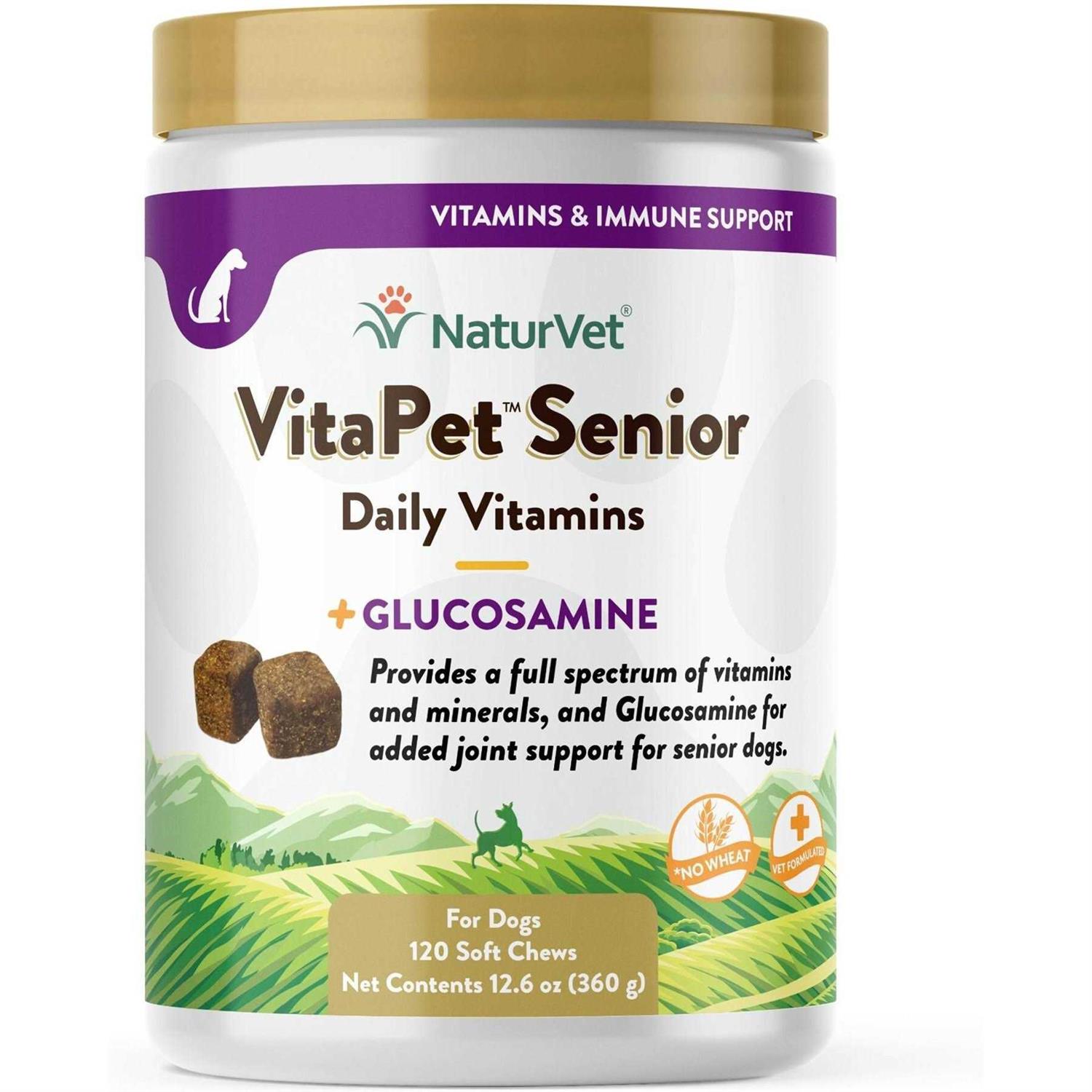 NaturVet VitaPet Senior Daily Vitamins Plus Glucosamine - Healthber
